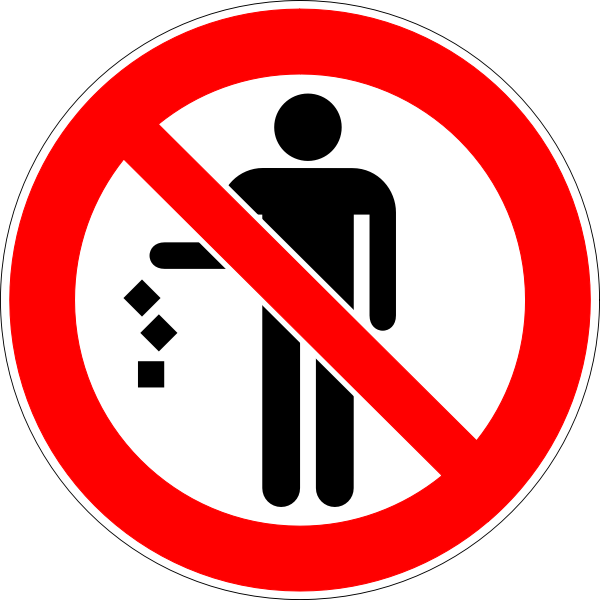 SVG Do not litter sign vector graphics