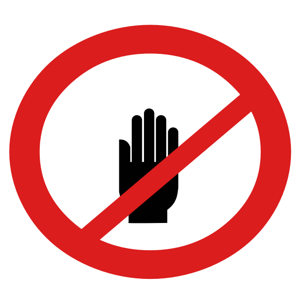 SVG Do not touch sign