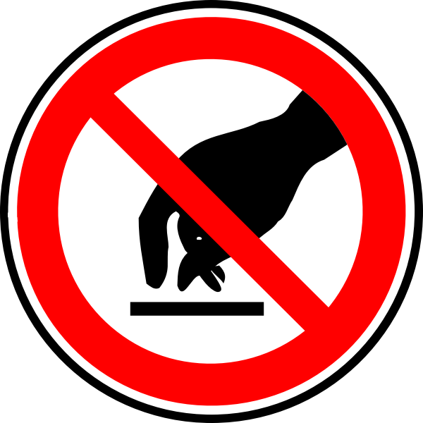 SVG Do not touch warning sign vector drawing