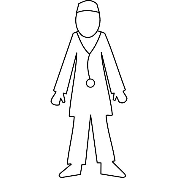 SVG Doctor line art vector illustration