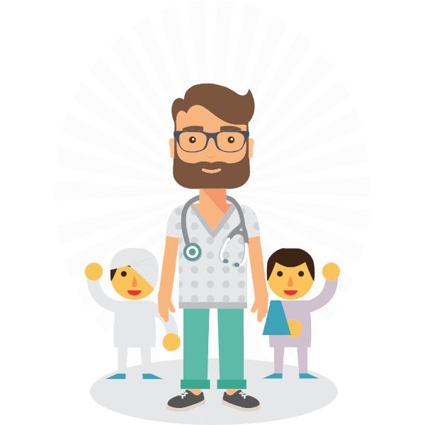 SVG Doctor with patients