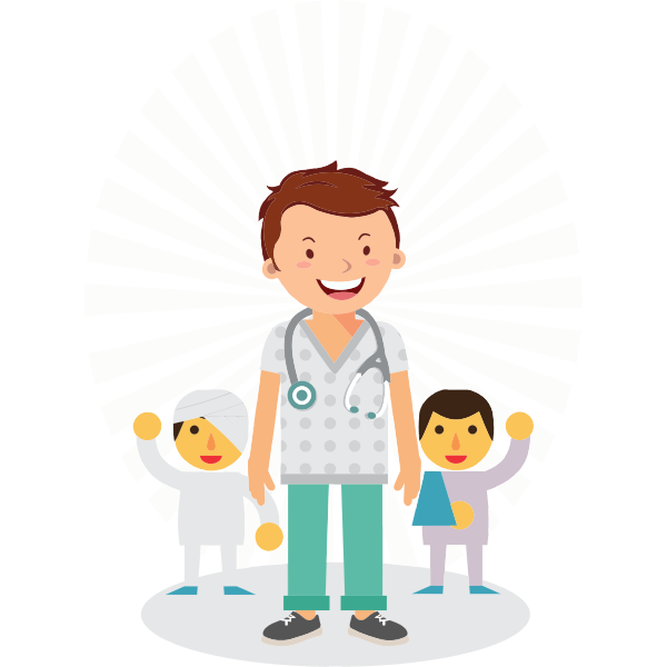SVG Doctor with small patients