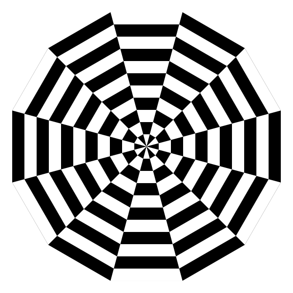 SVG dodecagon zebra pizza