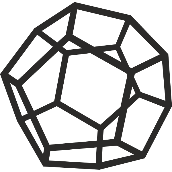 SVG Dodecahedron geometrical figure vector image