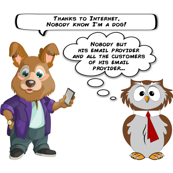 SVG Dog and owl image