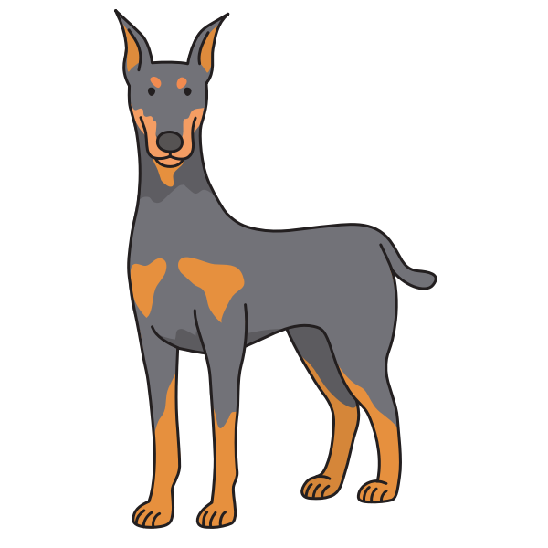 SVG dog - Doberman