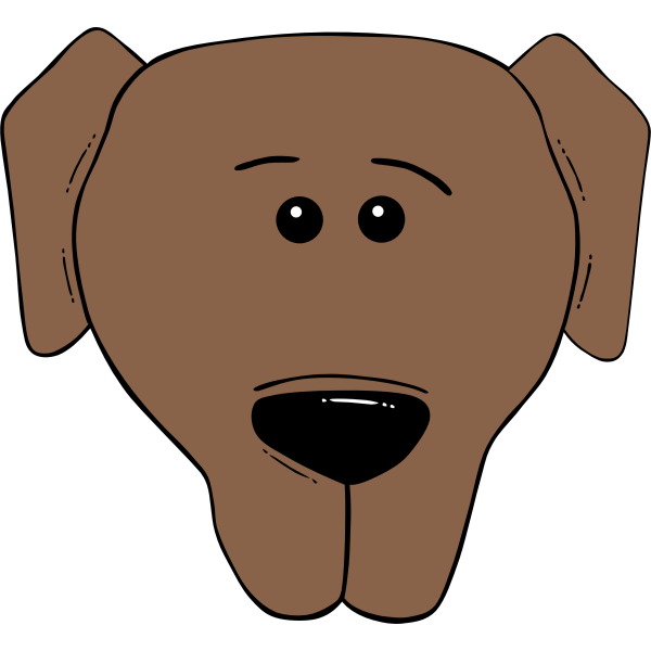 SVG Dog Face Cartoon - World Label