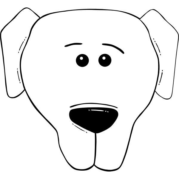 SVG Dog Face Cartoon - World Label