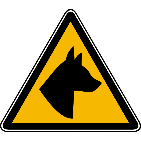 SVG Dog hazard image