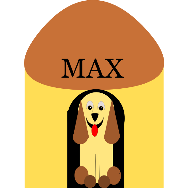 SVG Dog in doghouse vector image