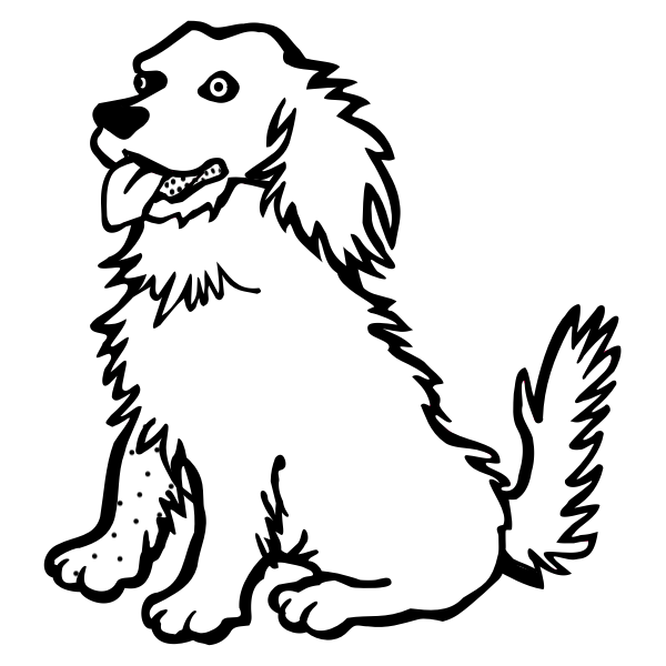 SVG Dog line art vector illustration