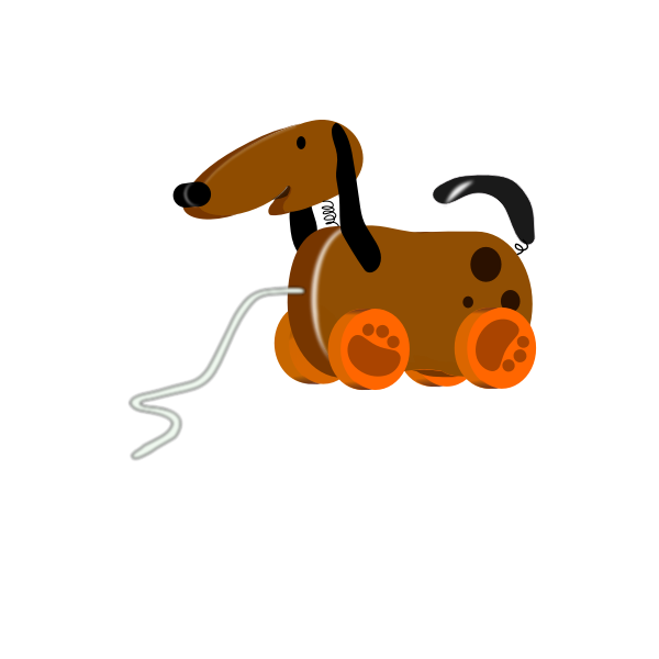 SVG Dog pull toy vector image