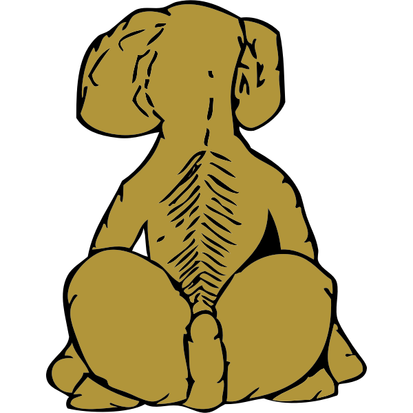 SVG dog rear view