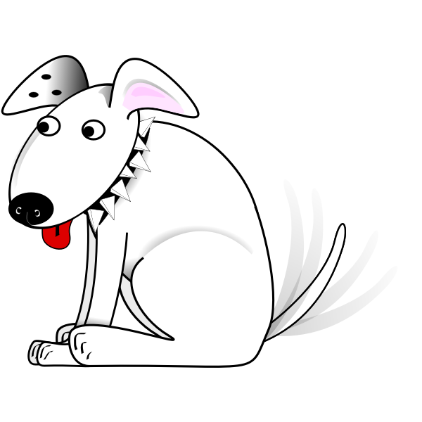 SVG Dog seated vector illustration