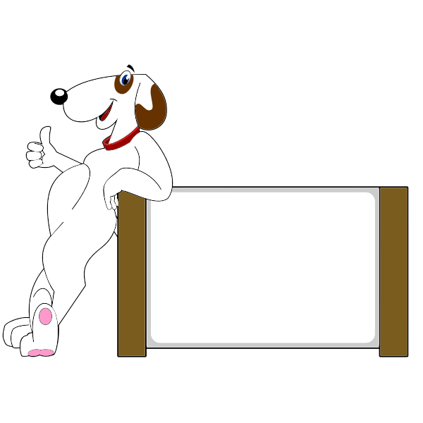 SVG Dog showing thumb up