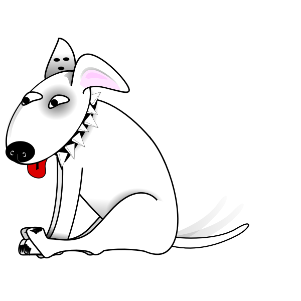 SVG Dog sitting vector image