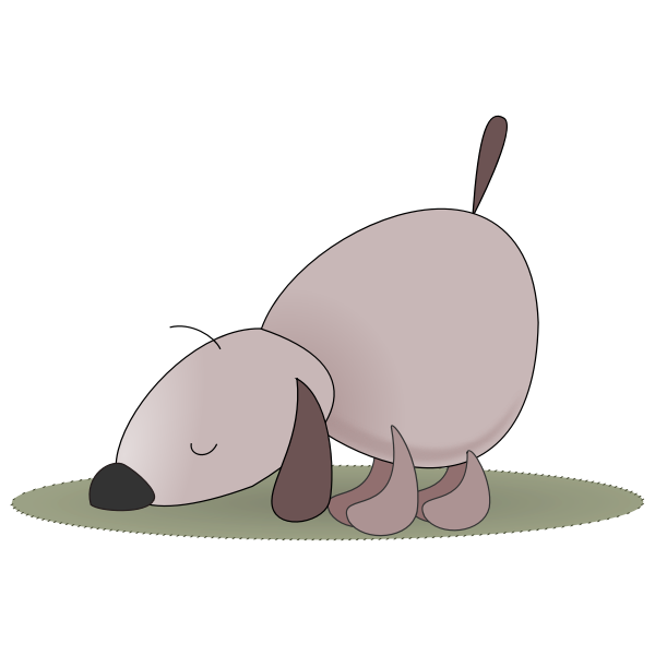 SVG Dog sniffing vector image