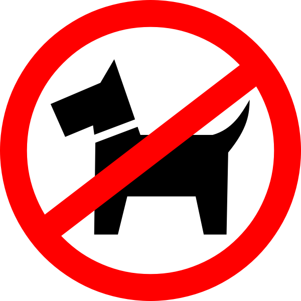 SVG Dog walking is prohibited