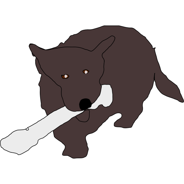SVG Dog With Bone