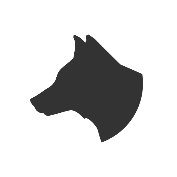 SVG Dog039s head silhouette