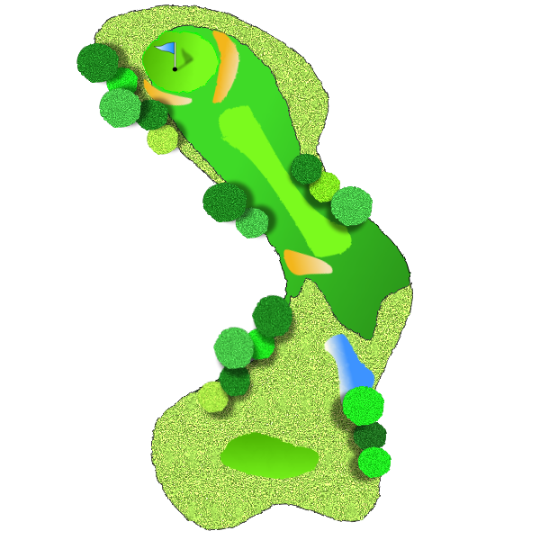 SVG DOGLEG LEFT GOLF HOLE