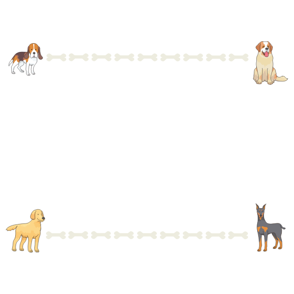 SVG Dogs and bones frame