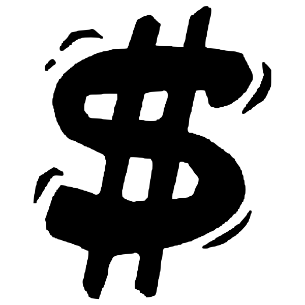 SVG Dollar currency symbol vector