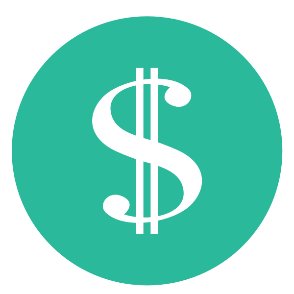 SVG Dollar symbol in green circle