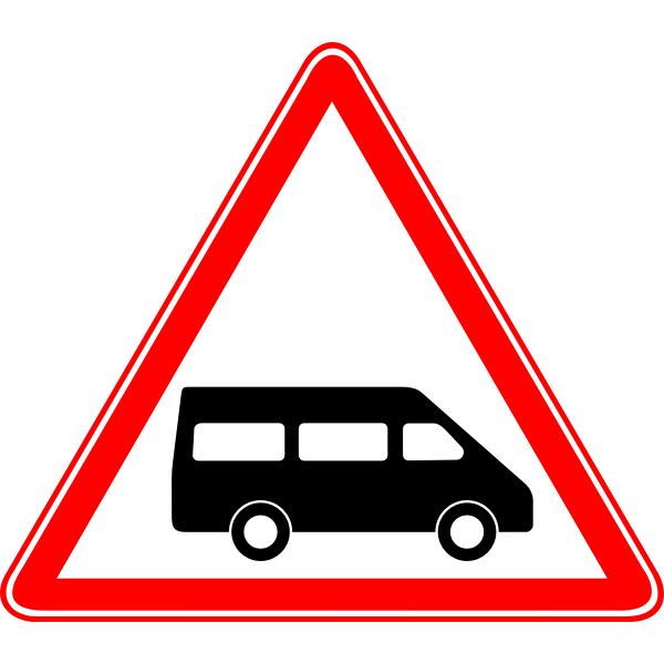 SVG Dollar van traffic sign