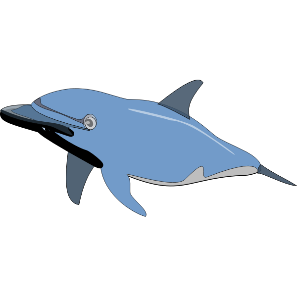 SVG Dolphin swimming