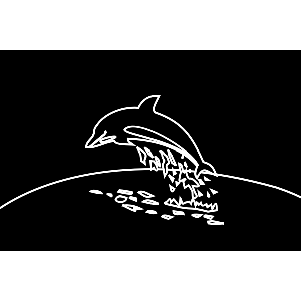 SVG Dolphin039s monochrome