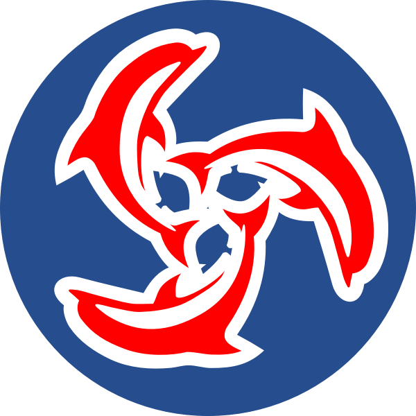 SVG Dolphins icon vector drawing