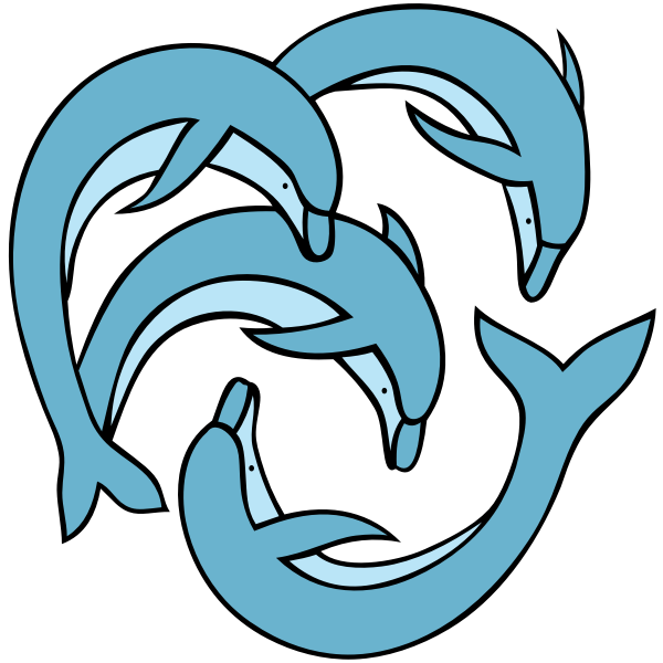 SVG Dolphins vector icons