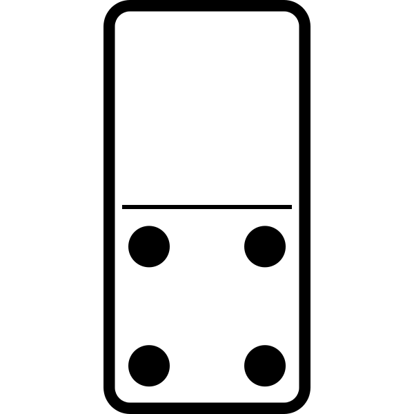 SVG Domino tile 0-4 vector image