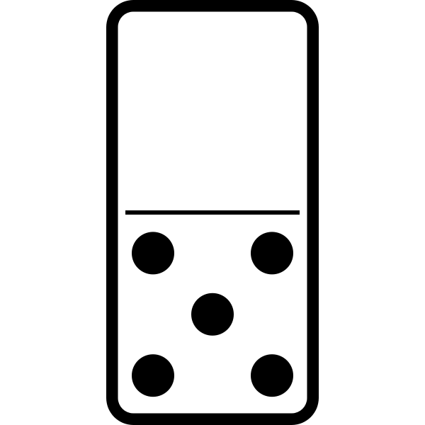 SVG Domino tile 0-5 vector image