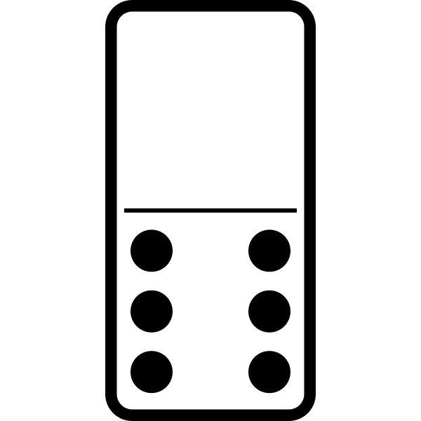 SVG Domino tile 0-6 vector image