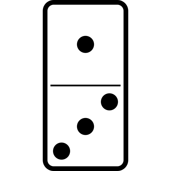 SVG Domino tile 1-3 vector image