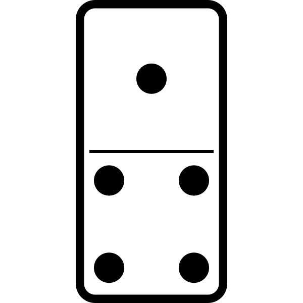 SVG Domino tile 1-4 vector illustration