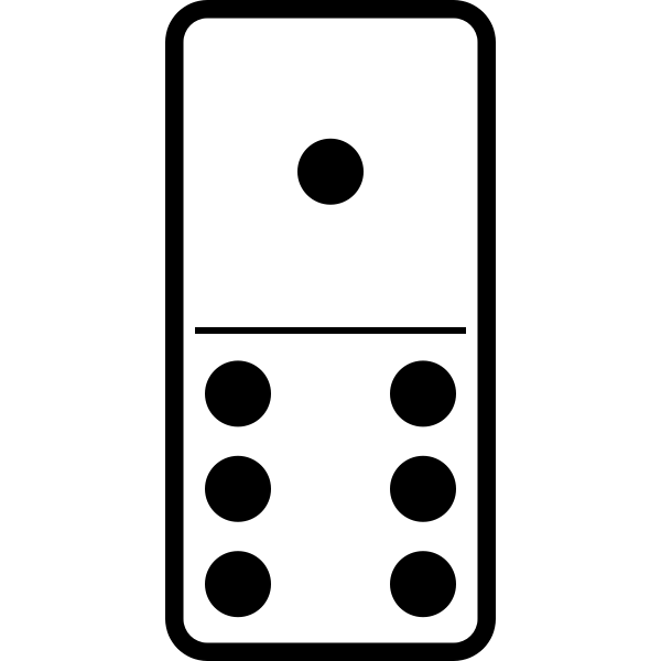 SVG Domino tile 1-6 vector graphics