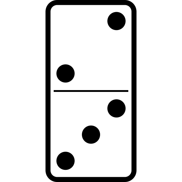 SVG Domino tile 2-3 vector image
