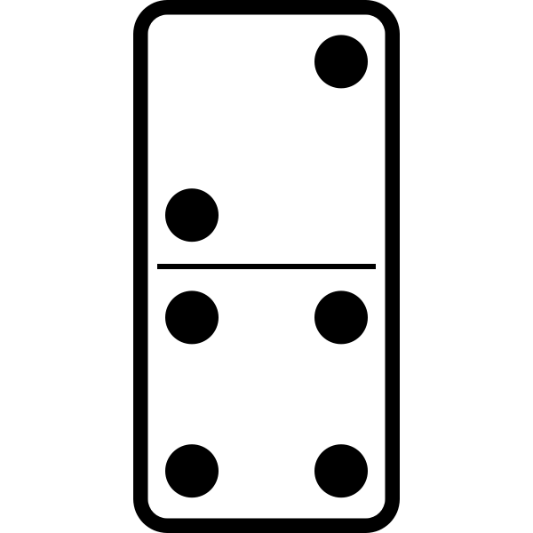SVG Domino tile 2-4 vector image