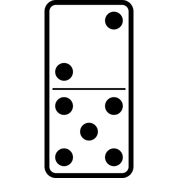 SVG Domino tile 2-5 vector image