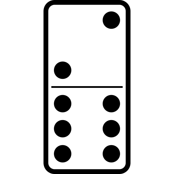SVG Domino tile 2-6 vector image