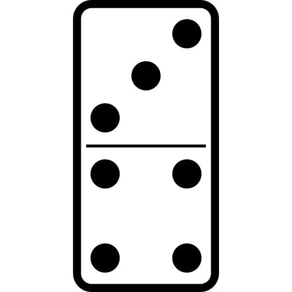 SVG Domino tile 3-4 vector image