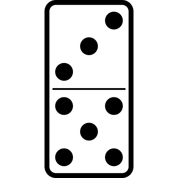 SVG Domino tile 3-5 vector image