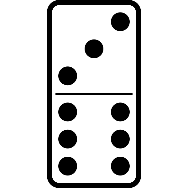 SVG Domino tile 3-6 vector image