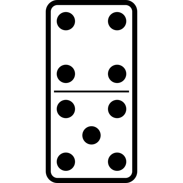 SVG Domino tile 4-5 vector image