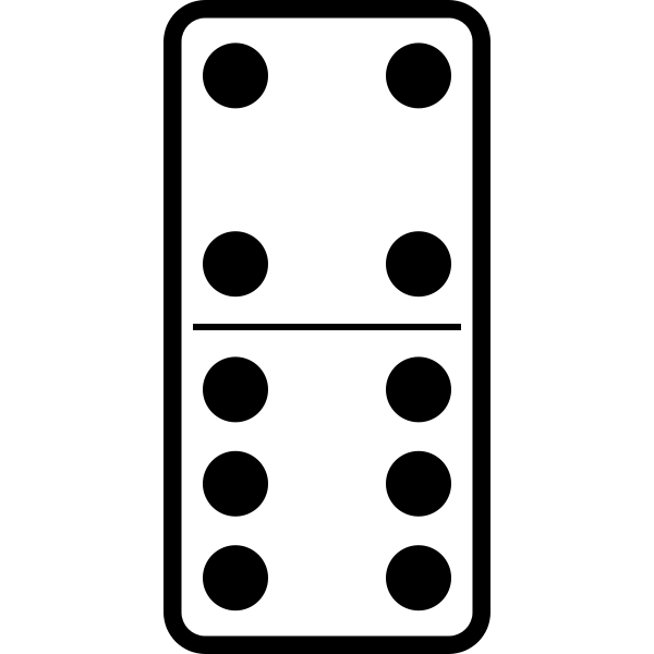 SVG Domino tile 4-6 vector image