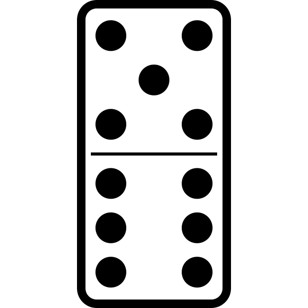 SVG Domino tile 5-6 vector drawing