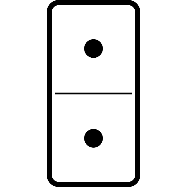 SVG Domino tile double one vector image